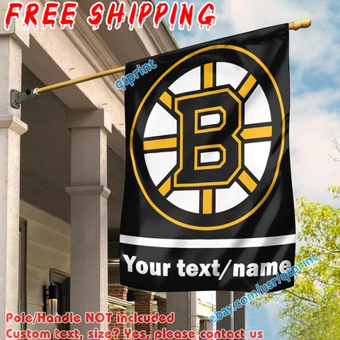 Custom Boston Bruins House Flag Personalized Name Banner 28x40 Fans Gift NHL Cover