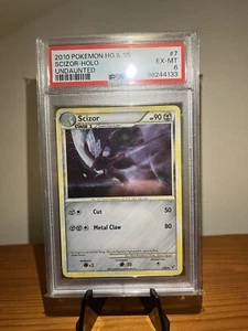Pokemon Scizor 7/90 HGSS Holo Undaunted PSA 6 EX - MT Vintage Rare - Picture 1 of 7