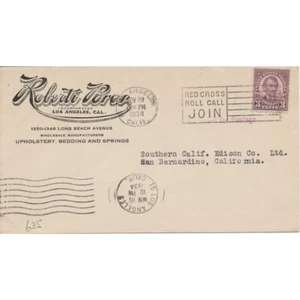 Roberti Bros Los Angeles Advertising w/ Red Cross Roll call returned for postage - Picture 1 of 2