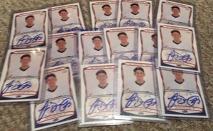 2010 Topps John Simms Blue Auto Rookie RC Rice University Washington Nationals - Bild 1 von 2