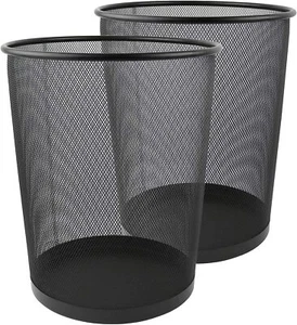 Waste Basket | Metal Wire Mesh Bin | Pack of 2 | Lightweight & Stylish | Idea... - Picture 1 of 8