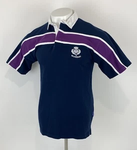 Scotland Rugby Shirt Navy Blue & Purple Rugby Nations Size XS Mens - Picture 1 of 11