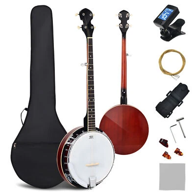 5-string Banjo 39” Full Size Banjo w/ 24 Bracket Remo Head Geared 5th Tuner - Image 1 of 4