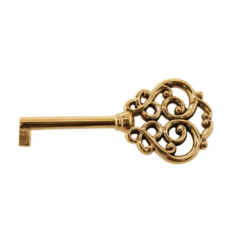 Ornate Cast Brass Key Brass Skeleton Antique - Antique Furniture Style Key Cover