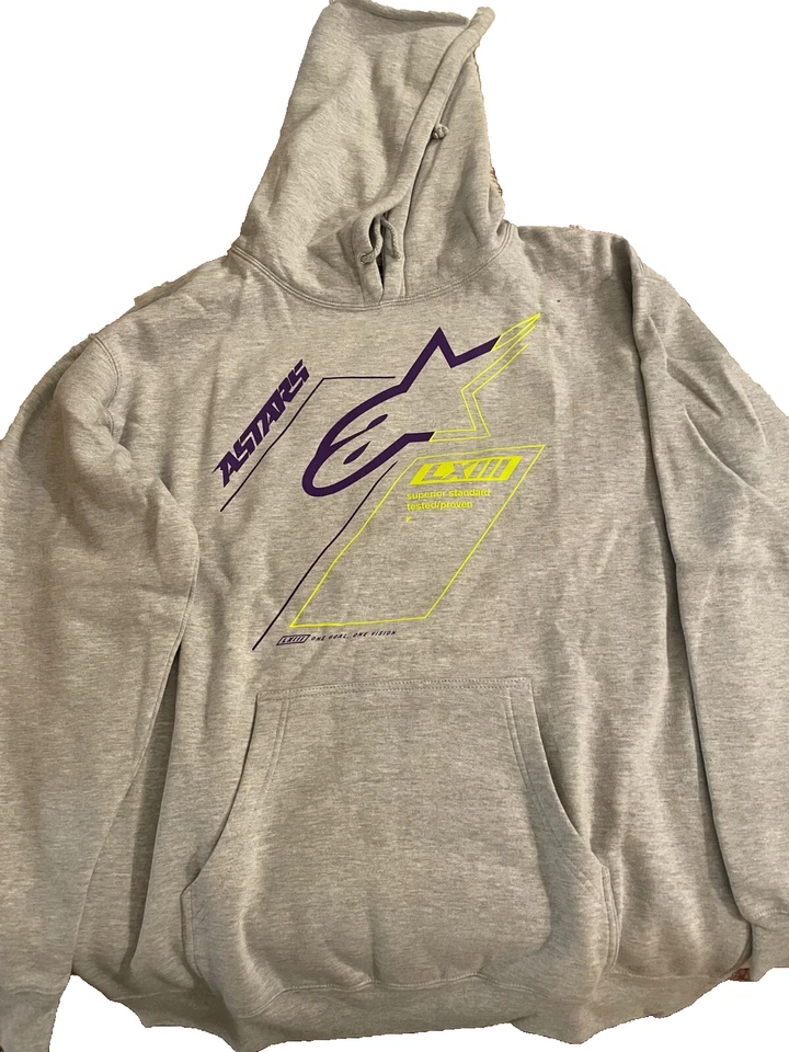 Alpinestars Split Pullover Hoodie Heather Gray Men's Size Large new W/ TAGS - Image 1 of 1