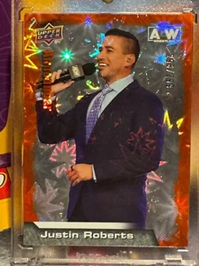 Justin Roberts AEW 2022 Upper Deck 96 Dynamite Pyro 296/299 - Picture 1 of 3