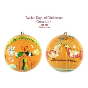 Caja y Barril 12 DÍAS DE NAVIDAD - 2ª POLOMAS TORTUGA 3" Adorno Bola 543-454 - Imagen 1 de 4