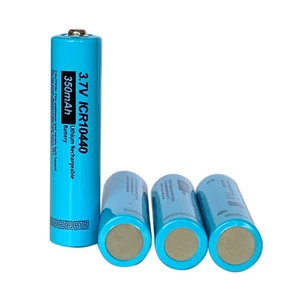 4Pcs AAA Rechargeable 3.7V ICR 10440 Lithium Battery Button Top for Flashlights - Picture 1 of 5