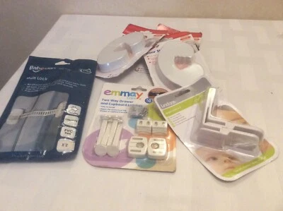 bundle of baby safety door stopper,multi lock,drawer&cupboard latches&&locks.New - Image 1 of 4