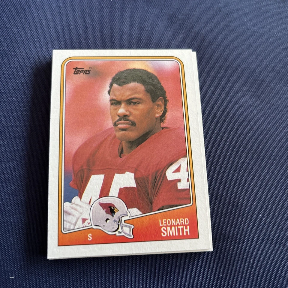 1988 Topps Football  #257 Leonard Smith Rookie Phoenix Cardinals - Image 1 of 1