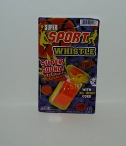 Super Sports Whistle Orange Whistle With 36" Yellow Neck Cord NIP - Picture 1 of 1