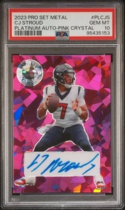 2023 CJ Stroud Pro Set Metal /5 Platinum Auto Pink Crystal PSA 10 GemMint Rookie - Picture 1 of 3