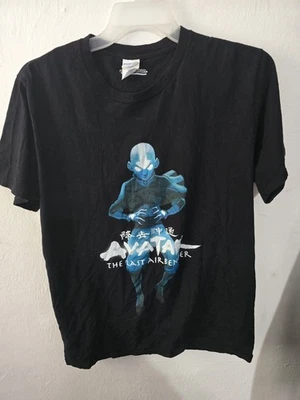 Camiseta Nickelodeon Avatar Last Airbender Gráfica Anime Hombres Grande Negra Foto 1 de 4