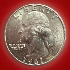 1961-D Washington Quarter Gem BU 90% Silver 25c US Coin FAST S&H 972 - Picture 1 of 7