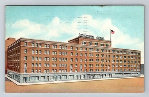 Tarjeta postal de recuerdo Midland TX-Texas, hotel Scharbauer, antigua vintage c1954 - Imagen 1 de 2