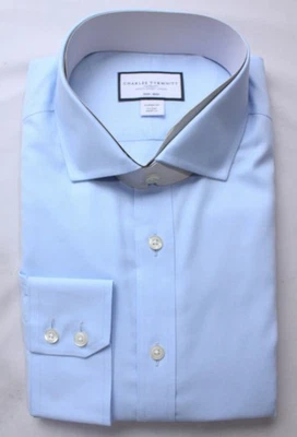 Charles Tyrwhitt Men's Non-Iron Twill Dress Shirt NN7 Sky Blue 17/35 NWT - Image 1 of 4