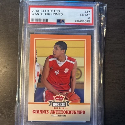 Fleer Retro Giannis Antetokounmpo 2013 radiocontrol novato #47 PSA 6 EX-MT Bucks Foto 1 de 4