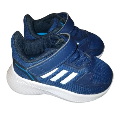 Adidas Trainers Infant 3 Navy Blue White Runfalcon 2 Hook Loop Run Falcon 2.0 - Image 1 of 4