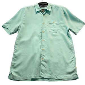 Quiksilver Herren Large Tailor Fit Button Down Hemd Kurzarm Mintgrün L - Bild 1 von 7