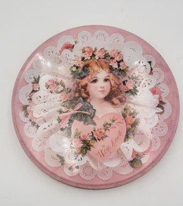 Victorian Style Midwest Importers Romance In Bloom 9.5" Candy Tin - Picture 1 of 7