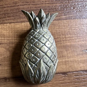 Vintage Penco massives Messing Metall Ananas Türklopfer 6” L mal 3,25” W - Bild 1 von 3