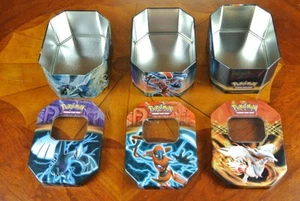 POKEMON Juego de Cartas Coleccionables SOLO CAJAS DE HOJALATA VACÍAS Reshiram Deoxys Lugia Coleccionistas - Imagen 1 de 1