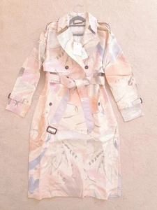 New Ted Baker Myiah Printed Lined Pinkish Multi Trench Coat UK 12 TB 3 £350 - Picture 1 of 11