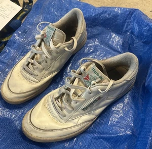 Zapatilla deportiva blanca de baloncesto vintage años 80 Reebok para hombre talla 13 "The Athletes Shoe" - Imagen 1 de 10