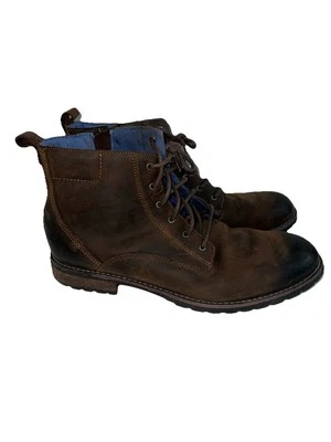 Mark Nason Men’s Boots Size 12 Leather Brown Sides Zip Lace Up  - Image 1 of 4