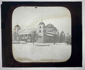 1893 CALIFORNIA BUILDING EXPOSICIÓN COLOMBIANA CHICAGO FERIA MUNDIAL DIAPOSITIVA DE VIDRIO - Imagen 1 de 3