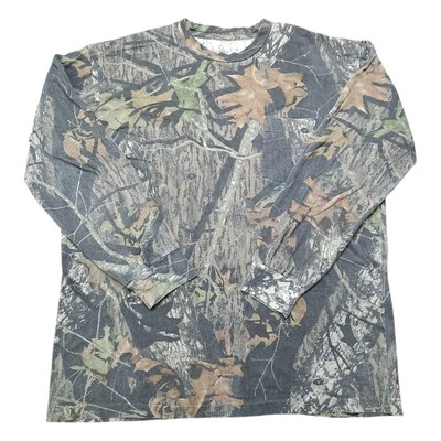 Vtg Mossy Oak Break Up Camouflage Long Sleeve Shirt Mens Tag XL Camo - Image 1 of 4