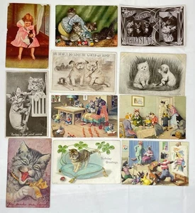 Lot 11 Cat Mouse Inc. Mainzer  Antqiue Vintage Postcards - Picture 1 of 5