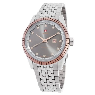 Reloj automático para mujer Rado esfera gris diamante R33102703 Foto 1 de 4