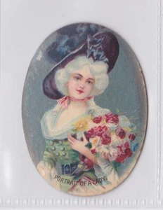 Scarce 1/M25 metal card MINIATURES Wills (overseas) vgc 1914 Portrait of a Lady2 - Picture 1 of 2