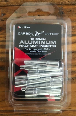 Carbon Express Half Out Inserts  # 1 .203 ID (Inside Diameter) 18 Gr - Aluminum - Image 1 of 2