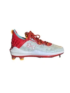 Herren Größe 8 Bryce Harper Under Armour Low ST Baseball Stollen UA 6,5 weiß/rot - Bild 1 von 7