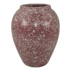 Robinson Ransbottom 1930s Ohio Vintage Art Deco Pottery Mottled Pink Vase 139 - Picture 1 of 6