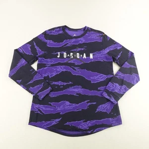 Camisa Jordan Para Hombres Grande Púrpura Tigre Rayas Camuflada Ropa Deportiva Tecnología Camiseta Manga Larga - Imagen 1 de 10