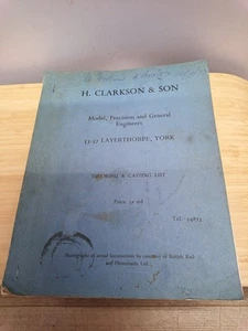 H Harry Clarkson Precision Model Train Engineers Catalogue York Book  Pre 1971 - Picture 1 of 4
