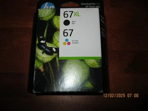 HP 67XL Black + 67 Tri-Color Ink Cartridge Combo Pack - 3YP30AN Sealed NOV 2026 - Picture 1 of 3