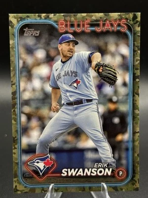 2024 Topps Update Erik Swanson #US312 Camo /25 Toronto Blue Jays - Image 1 of 3