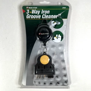 3 Way Iron Groove Cleaner by World of Golf JR497 Retractible - Picture 1 of 4