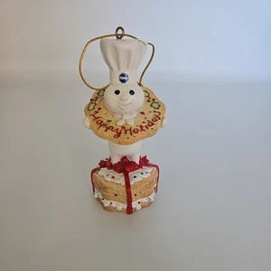 Vintage 2003 Pillsbury Dough Boy Shortbread Sugar Cookies Christmas Ornament 4" - Picture 1 of 3