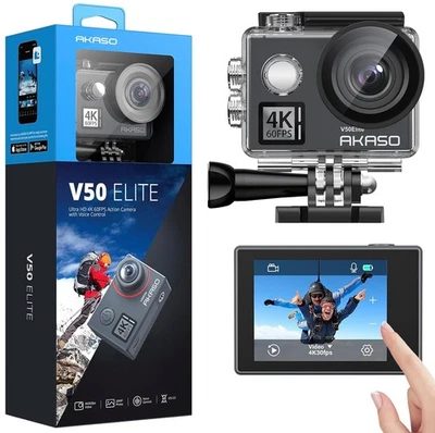 AKASO V50 Elite Camcorder 4K Action Camera Waterproof Image Stabilization - Image 1 of 4