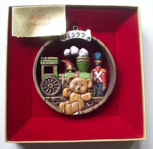 Train toys Tree Trimmer Hallmark Christmas Ornament 1977 - Picture 1 of 4