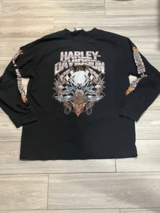 VTG Harley Davidson T Shirt Mens Large Black Long Sleeve Bahamas Motorcycle - Bild 1 von 12