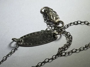 Antikes Armband oder Fußkettchen Sterlingsilber gravierbar 9 Zoll - Bild 1 von 5