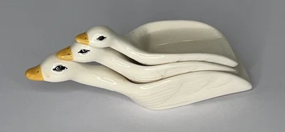 Винтажный набор из 3 мерных ложек для гусей керамическая укладка 1/4, 1/2, 1 чашка - Изображение 1 из 4