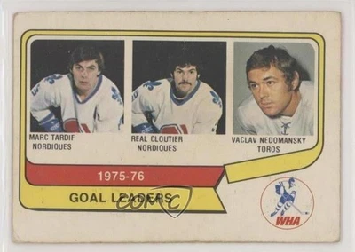 1976-77 O-Pee-Chee WHA Marc Tardif Real Cloutier Vaclav Nedomansky #1 - Image 1 of 2