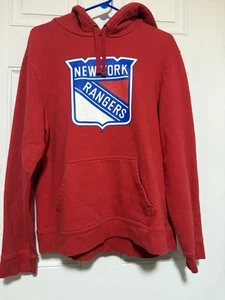 Sudadera con capucha roja New York Rangers para hombre talla grande - Imagen 1 de 8